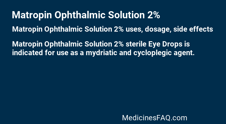 Matropin Ophthalmic Solution 2%