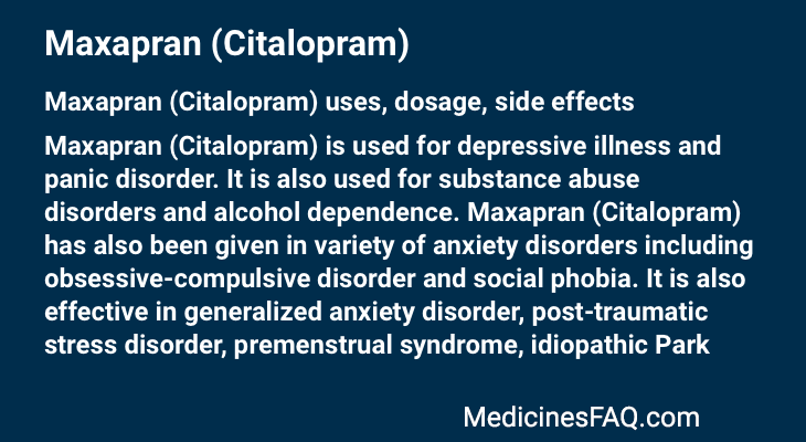 Maxapran (Citalopram)