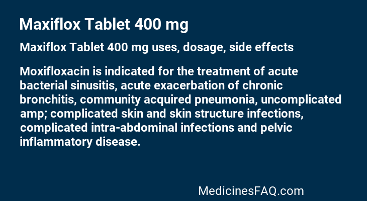 Maxiflox Tablet 400 mg