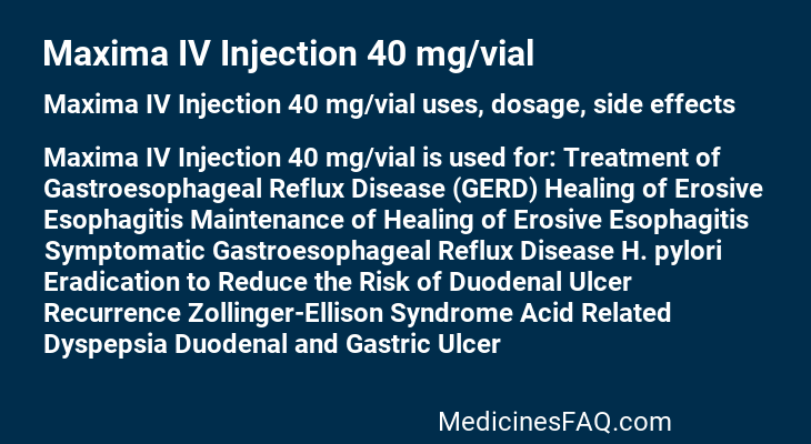 Maxima IV Injection 40 mg/vial