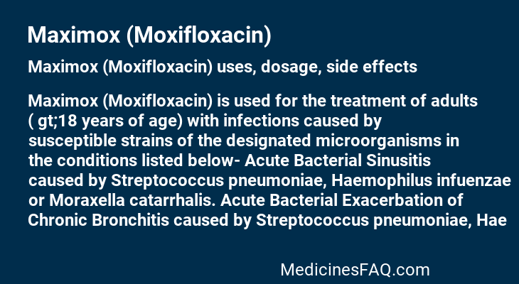 Maximox (Moxifloxacin)