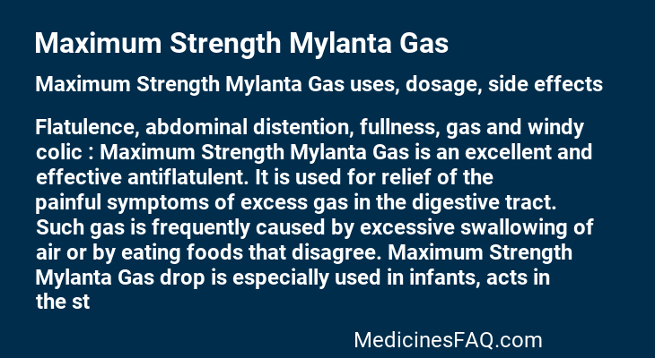 Maximum Strength Mylanta Gas