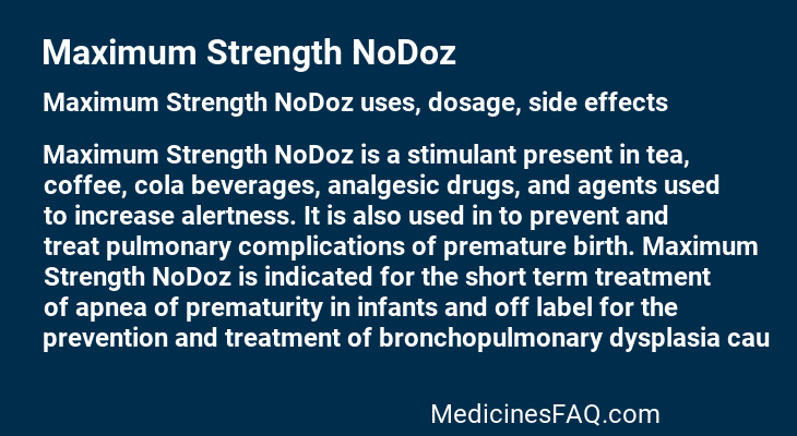 Maximum Strength NoDoz