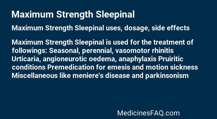 Maximum Strength Sleepinal