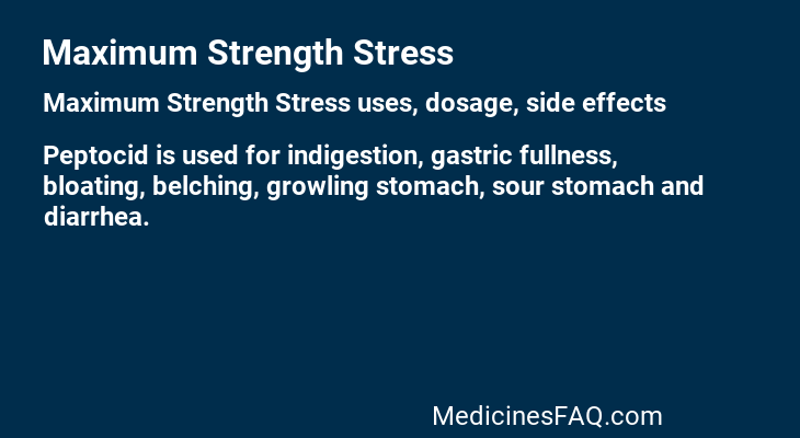 Maximum Strength Stress