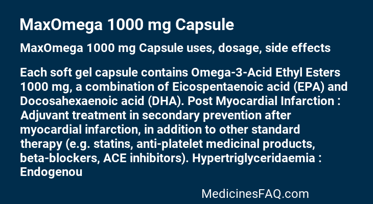 MaxOmega 1000 mg Capsule