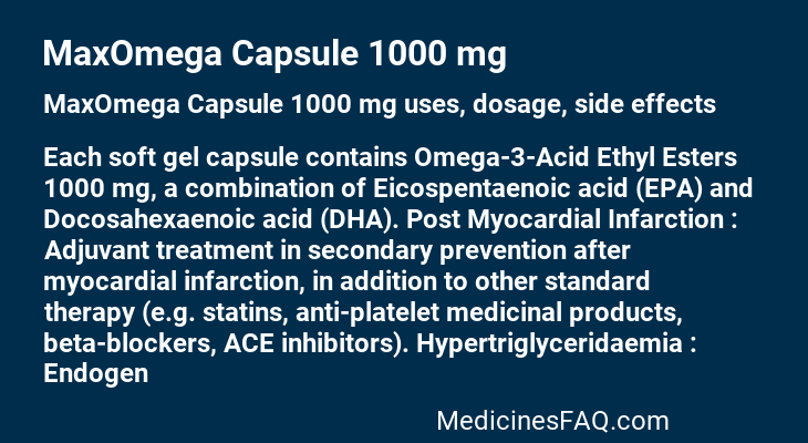 MaxOmega Capsule 1000 mg