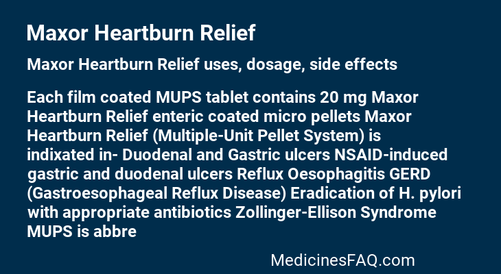 Maxor Heartburn Relief