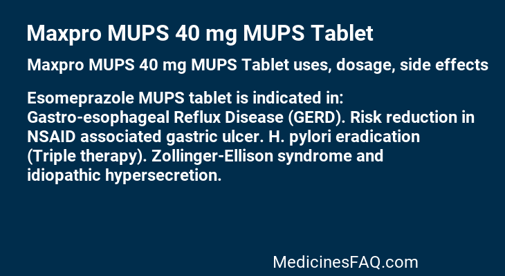 Maxpro MUPS 40 mg MUPS Tablet