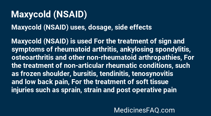 Maxycold (NSAID)