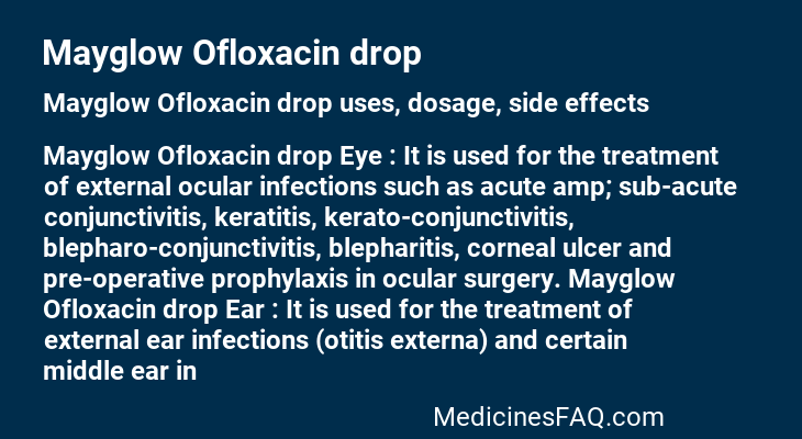 Mayglow Ofloxacin drop