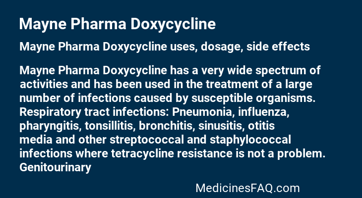 Mayne Pharma Doxycycline