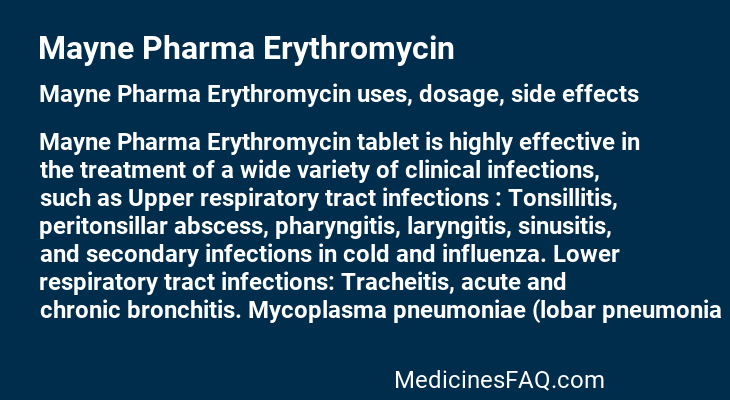 Mayne Pharma Erythromycin