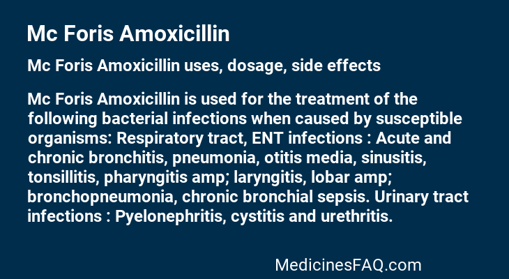 Mc Foris Amoxicillin