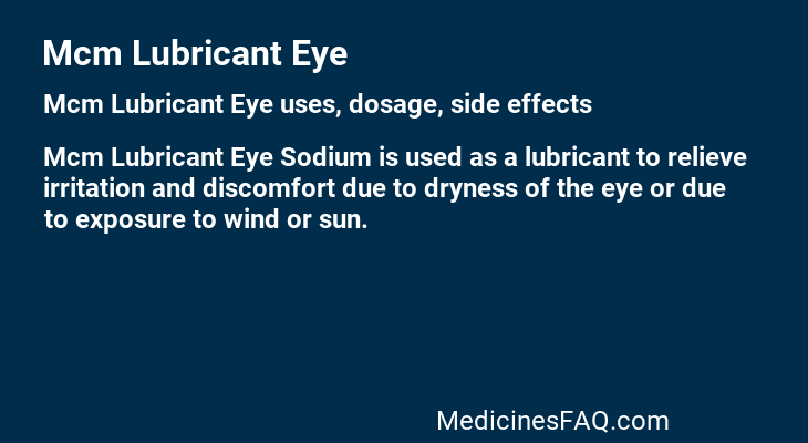 Mcm Lubricant Eye