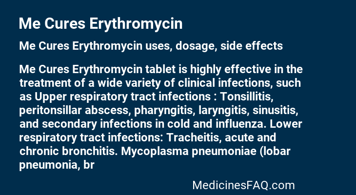 Me Cures Erythromycin
