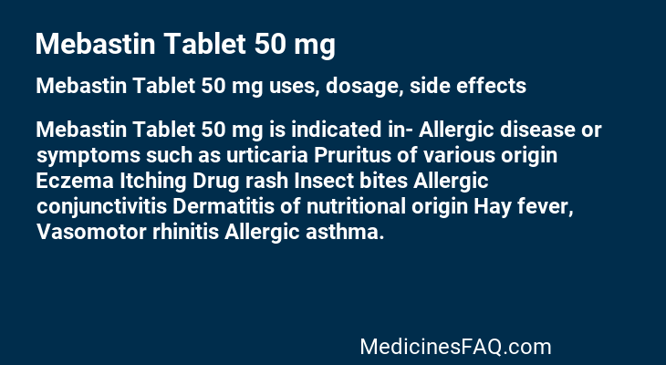 Mebastin Tablet 50 mg