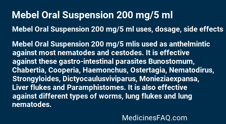 Mebel Oral Suspension 200 mg/5 ml