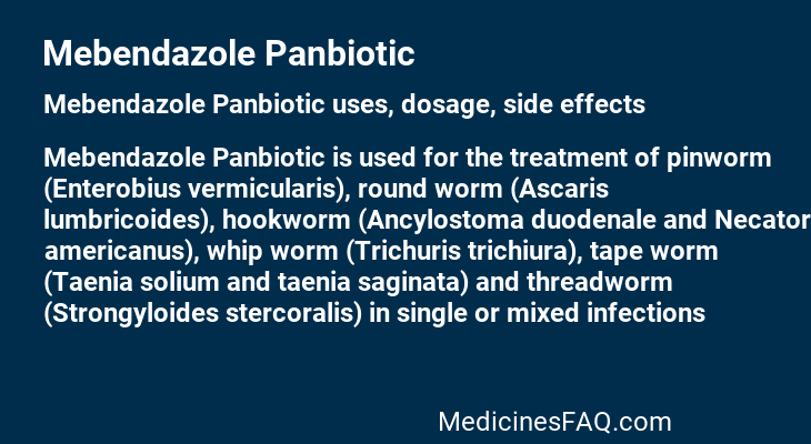 Mebendazole Panbiotic