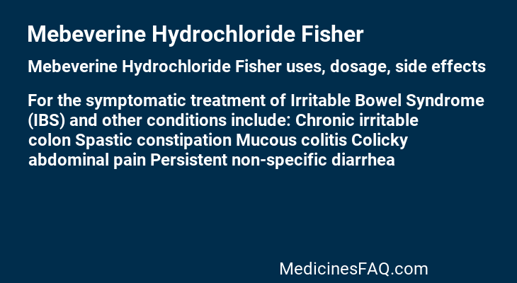 Mebeverine Hydrochloride Fisher