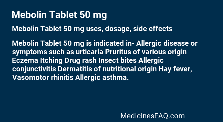 Mebolin Tablet 50 mg