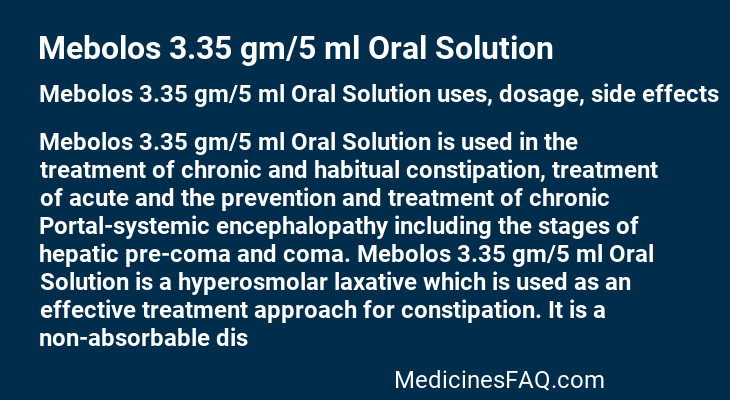 Mebolos 3.35 gm/5 ml Oral Solution