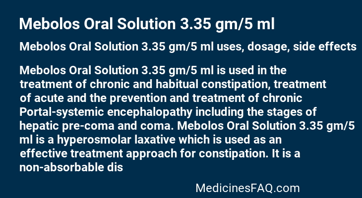 Mebolos Oral Solution 3.35 gm/5 ml