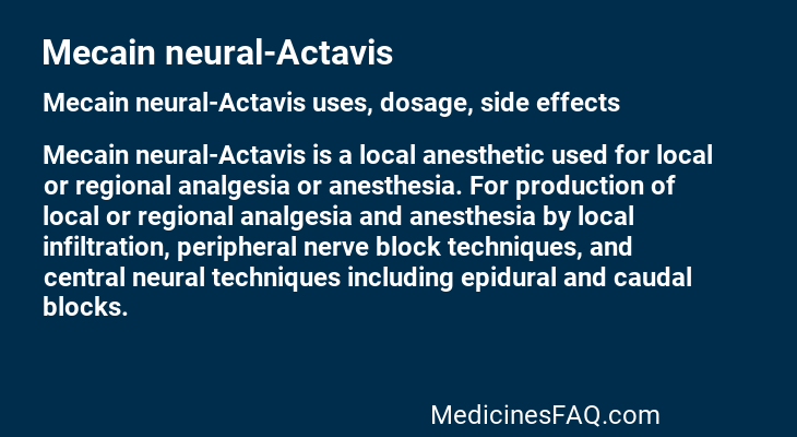 Mecain neural-Actavis