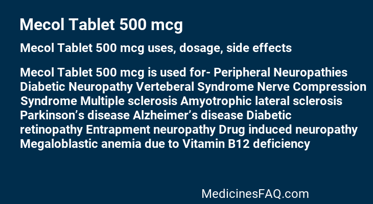 Mecol Tablet 500 mcg