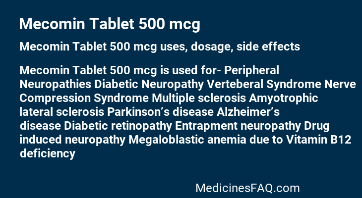 Mecomin Tablet 500 mcg