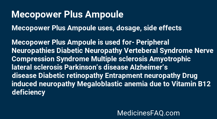 Mecopower Plus Ampoule