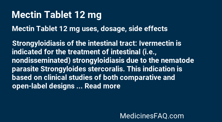 Mectin Tablet 12 mg