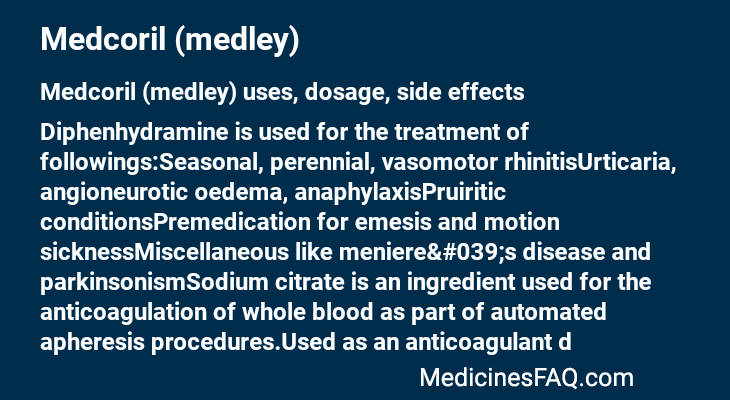 Medcoril (medley)