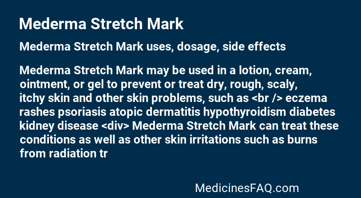 Mederma Stretch Mark