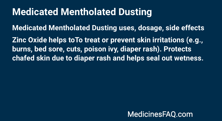 Medicated Mentholated Dusting