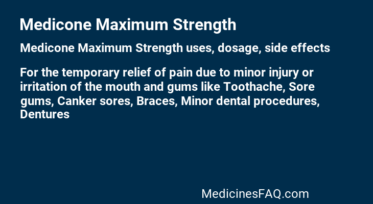 Medicone Maximum Strength