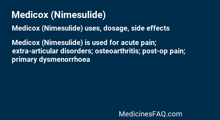 Medicox (Nimesulide)
