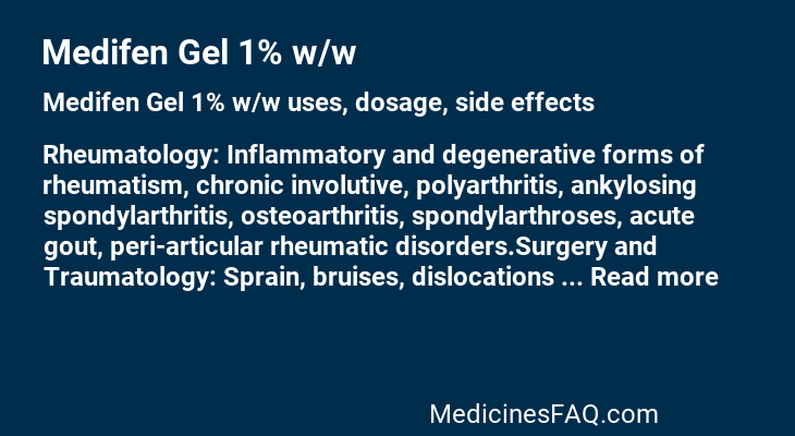 Medifen Gel 1% w/w