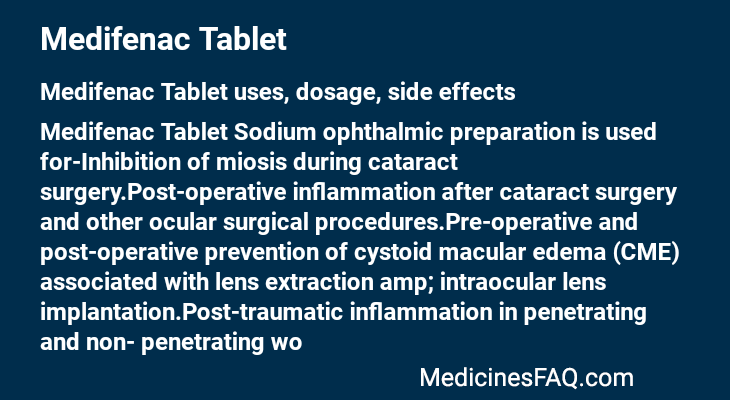 Medifenac Tablet