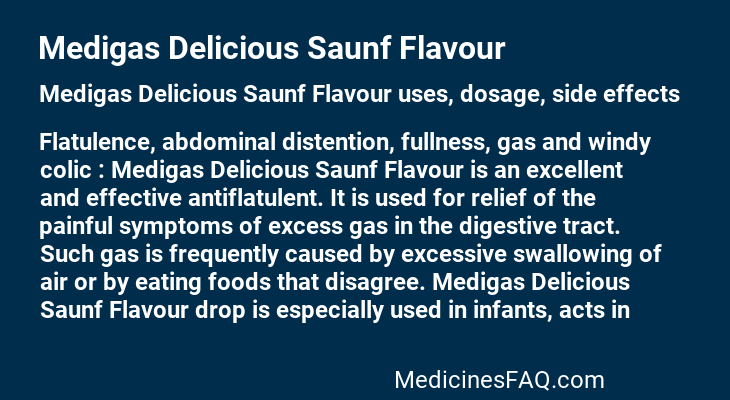 Medigas Delicious Saunf Flavour