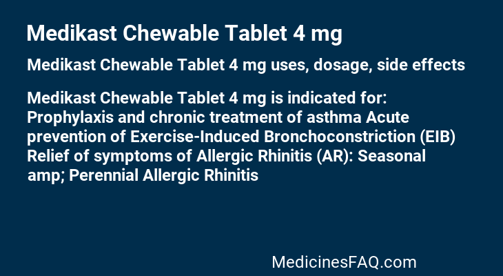 Medikast Chewable Tablet 4 mg