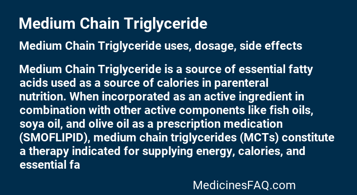 Medium Chain Triglyceride