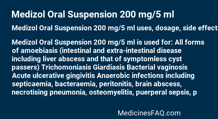 Medizol Oral Suspension 200 mg/5 ml