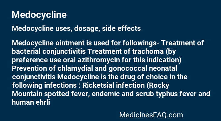Medocycline