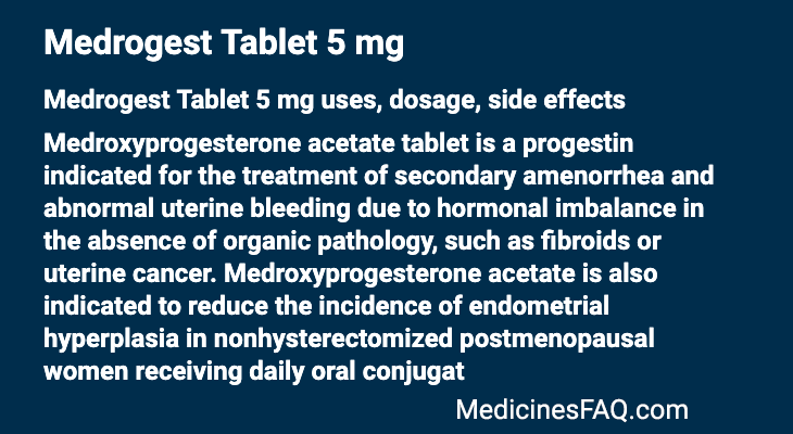 Medrogest Tablet 5 mg