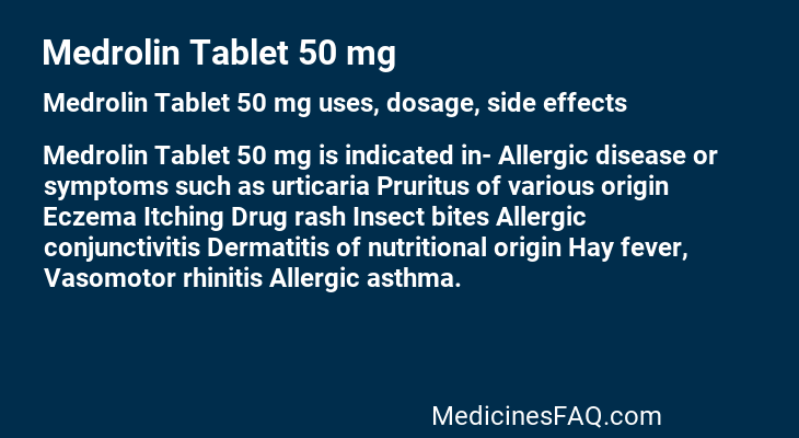 Medrolin Tablet 50 mg