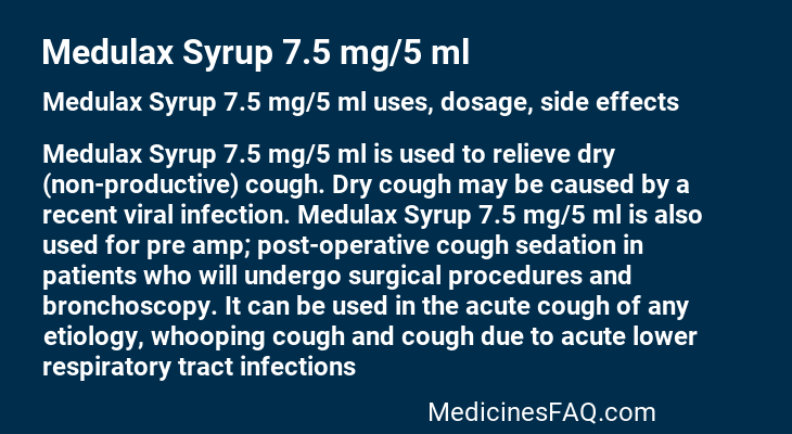 Medulax Syrup 7.5 mg/5 ml