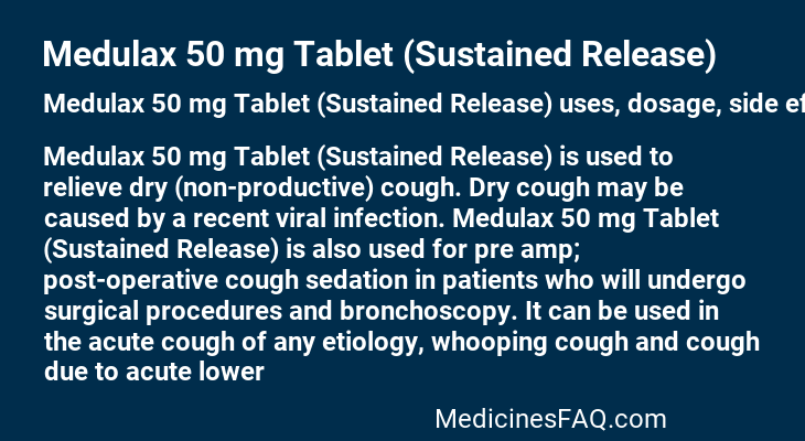 Medulax 50 mg Tablet (Sustained Release)