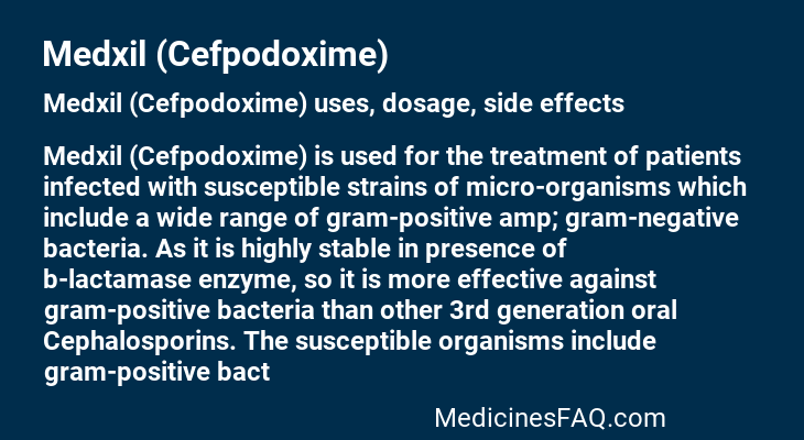 Medxil (Cefpodoxime)