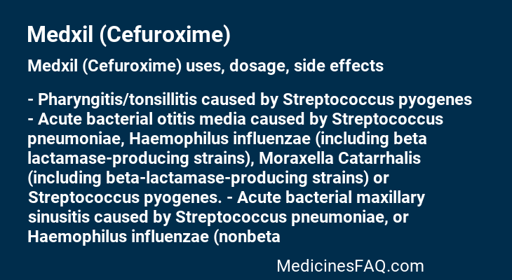 Medxil (Cefuroxime)